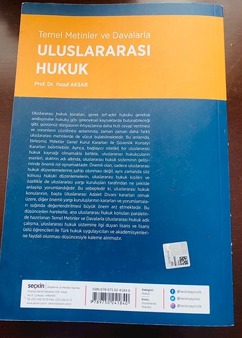 Uluslararası Hukuk Temel Metinler ve Davalar Kitabı