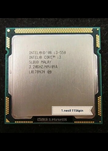 i3 işlemci 1156 pin 