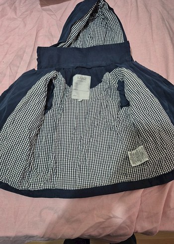 Koyu Mavi Düğmeli Erkek Çocuk trenckot - Görsel 2