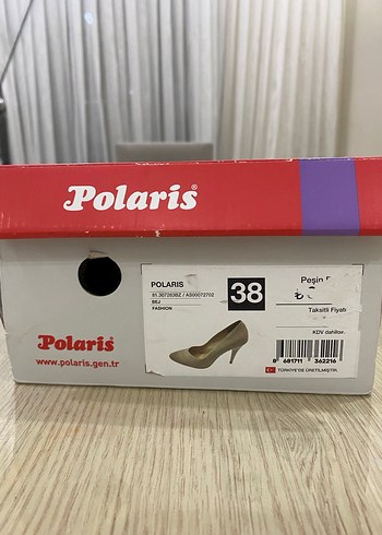 Bej Stiletto Topuklu Kadın Ayakkabı Polaris - Görsel 9
