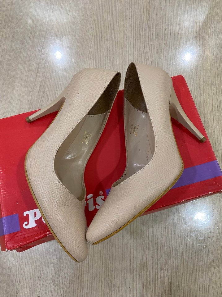 Bej Stiletto Topuklu Kadın Ayakkabı Polaris - Görsel 3