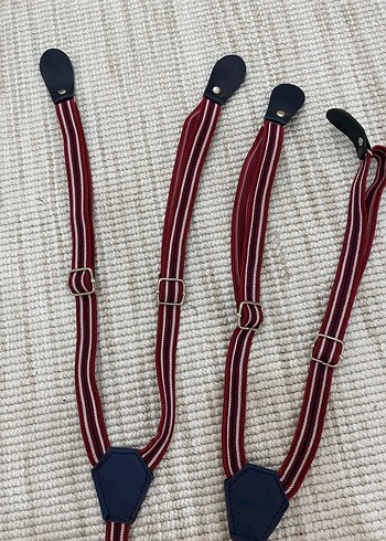 Bordo Çizgili Elastik Çocuk Askısı - Görsel 2