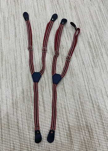 Bordo Çizgili Elastik Çocuk Askısı - Görsel 3