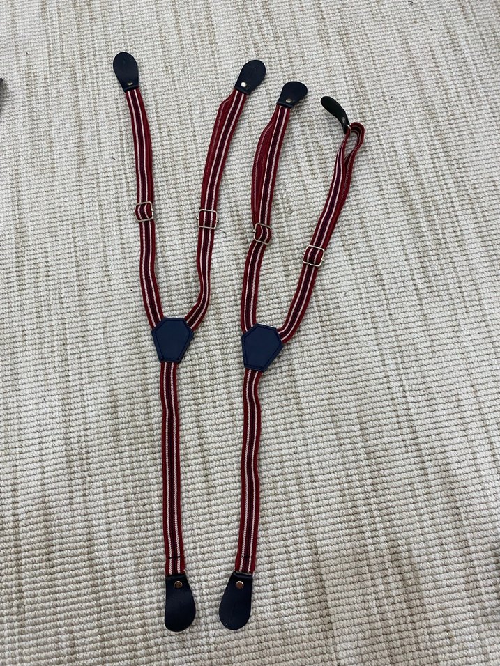 Bordo Çizgili Elastik Çocuk Askısı - Görsel 3