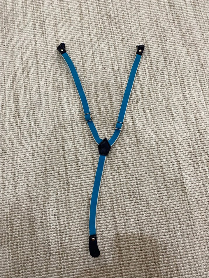 Çocuk Mavi Fermuarlı Sokak Tarzı Askı - Görsel 2