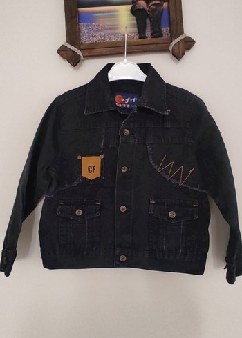 Erkek Çocuk Siyah Denim Ceket