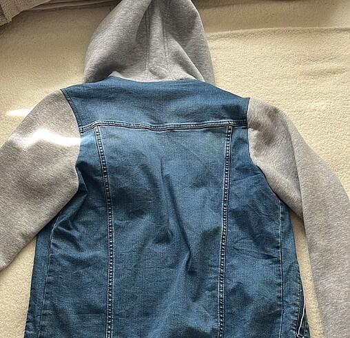 s Beden Unisex kapüşonlu kot ceket
