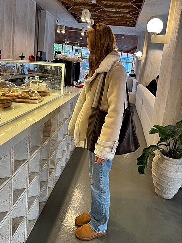 m Beden Zara model İçi polarlı mont