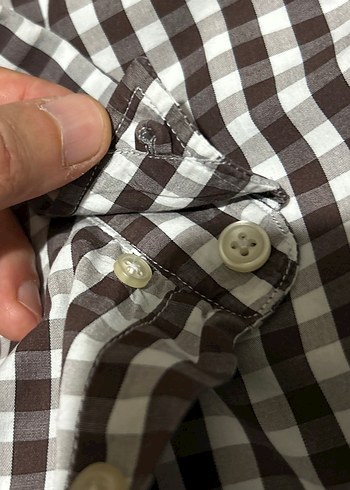 George hogg Erkek Kahverengi Kareli Uzun Kollu Gömlek - Görsel 4