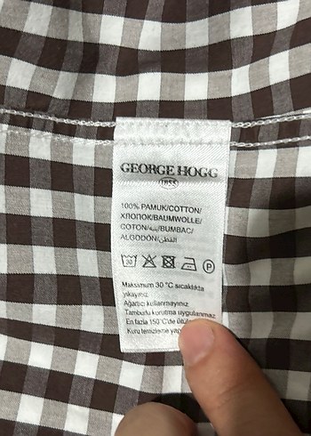 George hogg Erkek Kahverengi Kareli Uzun Kollu Gömlek - Görsel 3