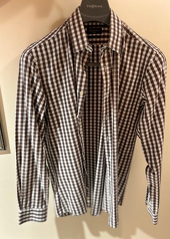 George hogg Erkek Kahverengi Kareli Uzun Kollu Gömlek - Görsel 5