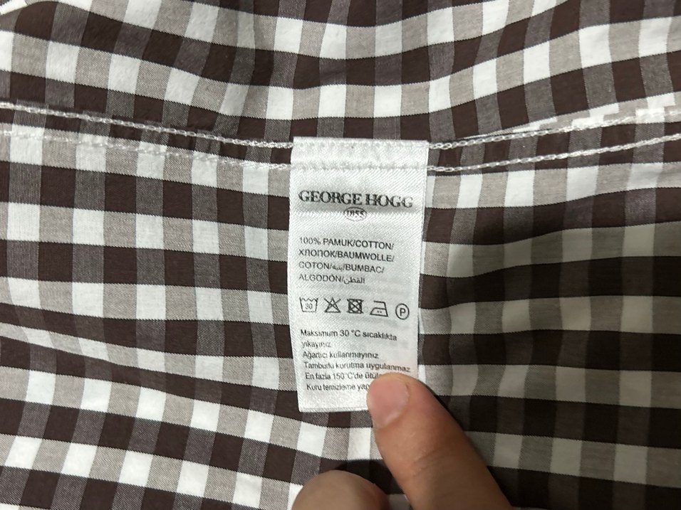 George hogg Erkek Kahverengi Kareli Uzun Kollu Gömlek - Görsel 3