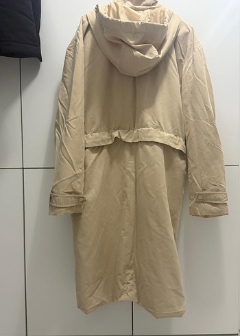 Bej Uzun Kesim Kadın Ceket - Görsel 2