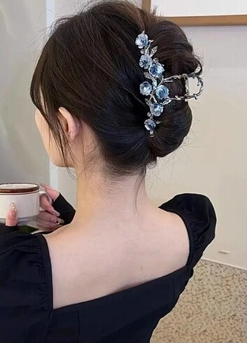 Kadın gotik Siyah gül mandal toka yurtdışı 