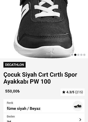 Sıfır Decathlon spor ayakkabı 