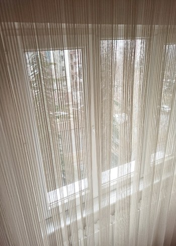 2.55 eninde 2.65 yüksekliğinde sık pileli çok açık kahve perde - Görsel 2