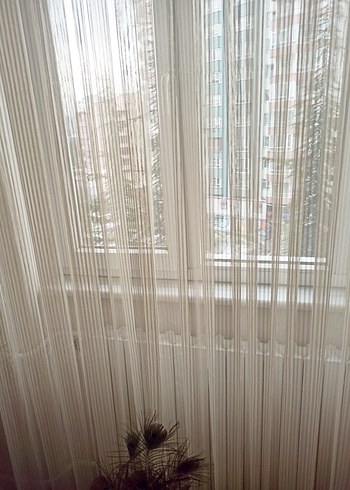 2.55 eninde 2.65 yüksekliğinde sık pileli çok açık kahve perde - Görsel 4