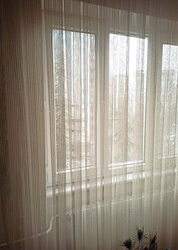 2.55 eninde 2.65 yüksekliğinde sık pileli çok açık kahve perde - Görsel 8