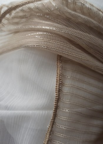 2.55 eninde 2.65 yüksekliğinde sık pileli çok açık kahve perde - Görsel 10