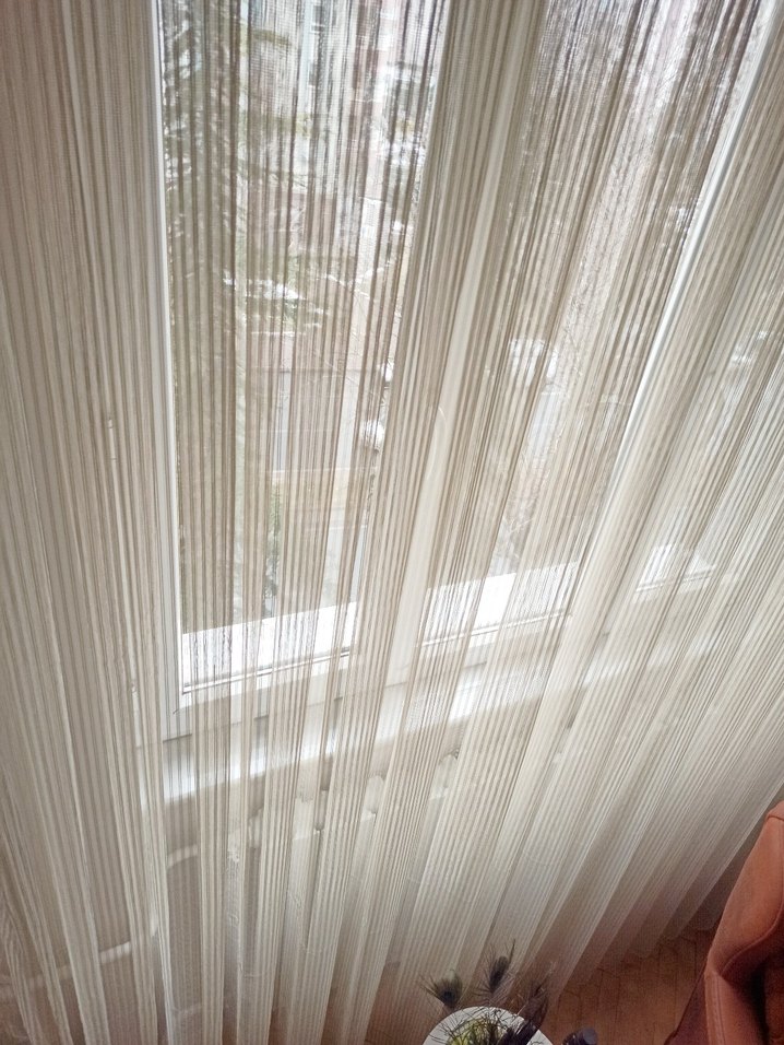 2.55 eninde 2.65 yüksekliğinde sık pileli çok açık kahve perde - Görsel 3