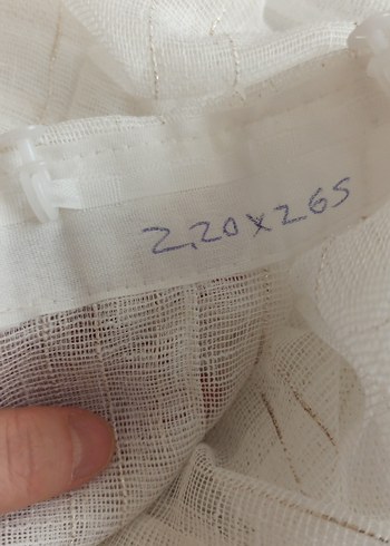 2.20 eninde 2.65 yüksekliğinde orta sıklıkta pileli perde - Görsel 6