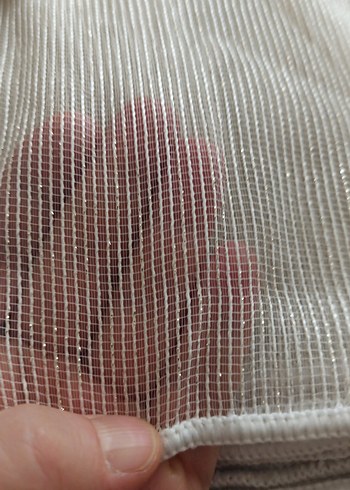 2 65 en 2 65 yükseklik sarı simli orta sıklıkta pileli perde - Görsel 2