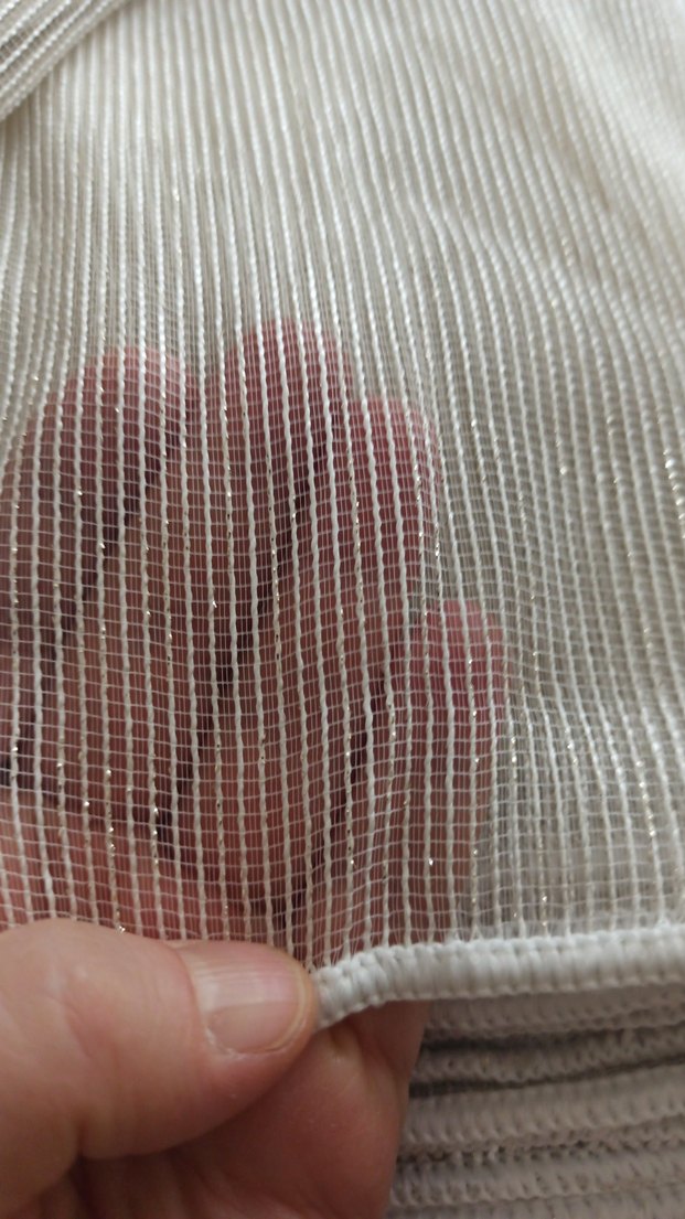 2 65 en 2 65 yükseklik sarı simli orta sıklıkta pileli perde - Görsel 2