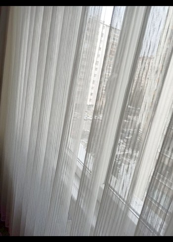 2.40 eninde 2.70 yüksekliğinde orta sıklıkta pileli perde - Görsel 2