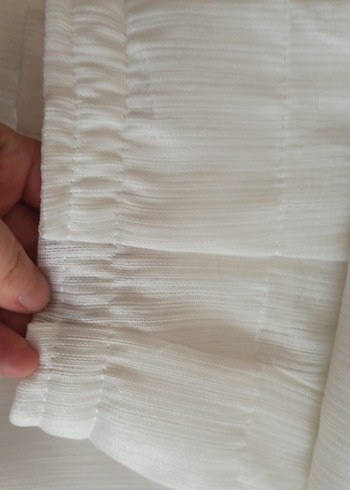 2.40 eninde 2.70 yüksekliğinde orta sıklıkta pileli perde - Görsel 3