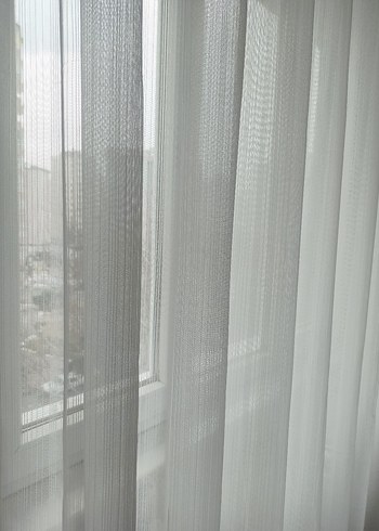 1.50 eninde 2.35 yüksekliğinde orta sıklıkta pileli perde - Görsel 5