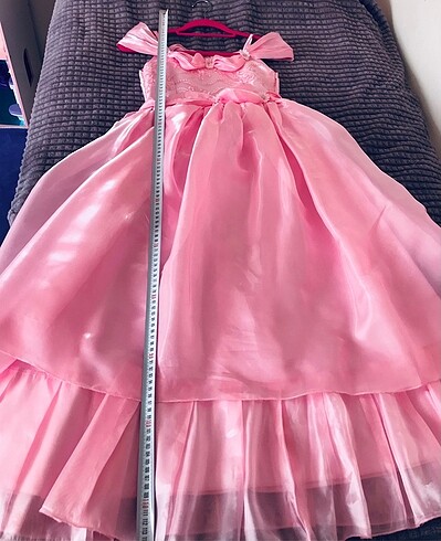 7 Yaş Beden pembe Renk Prenses elbisesi