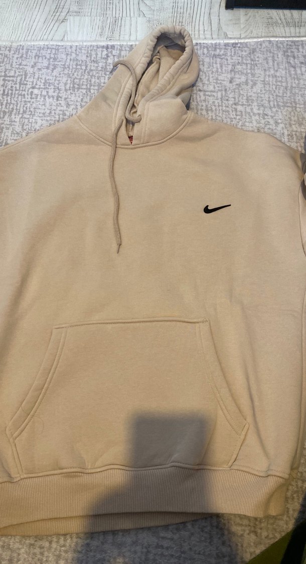 Bej Kapüşonlu Kadın Sweatshirt - Görsel 2