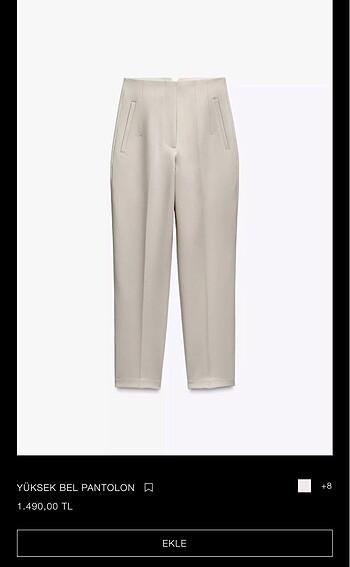 xs Beden beyaz Renk Zara pantolon