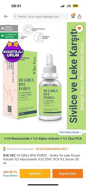 She Yüz serumu