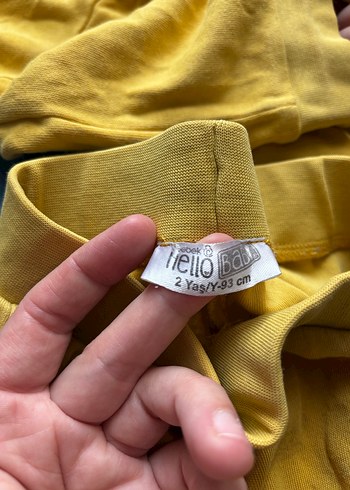 Sarı Bebek Uzun Kollu Street Wear Takım - Görsel 3