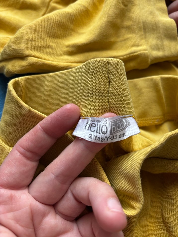 Sarı Bebek Uzun Kollu Street Wear Takım - Görsel 3