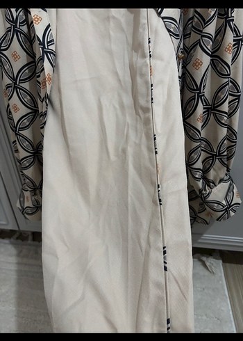 Düğmeli, Uzun Kollu Bohem Desenli Kadın Gömlek - Görsel 5