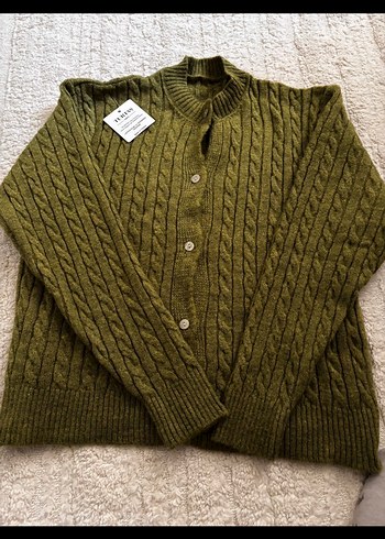 Yeşil Örgü Kadın Hırka - Görsel 3