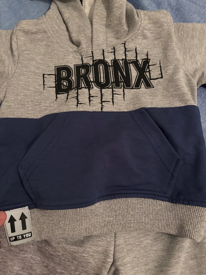 Gri Baskılı Bronx Bebek Eşofman Takımı - Görsel 2