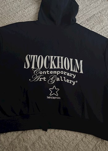 Defacto oversize kapşonlu hırka - Görsel 6