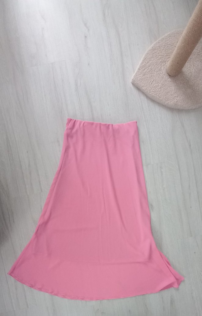 Pembe Uzun Salaş şifon etek - Görsel 2