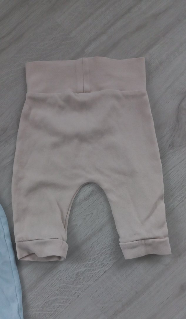 Bej ve mavi Pamuklu Erkek Çocuk Bol Kesim Pantolon - Görsel 2