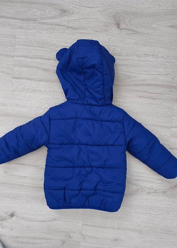 Kapüşonlu Mavi Erkek Çocuk Mont - Görsel 5