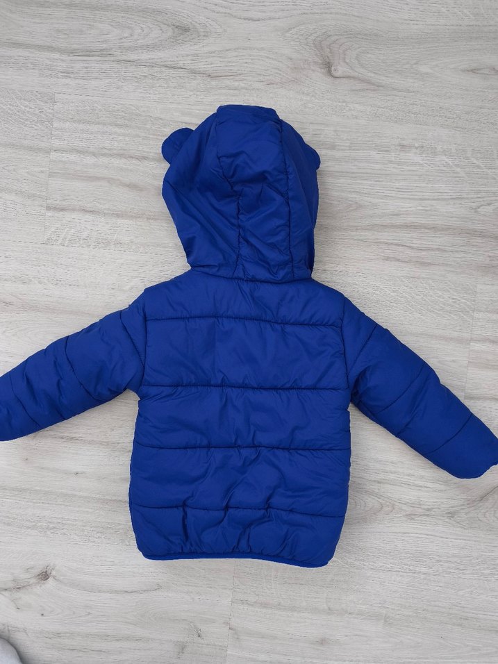 Kapüşonlu Mavi Erkek Çocuk Mont - Görsel 5