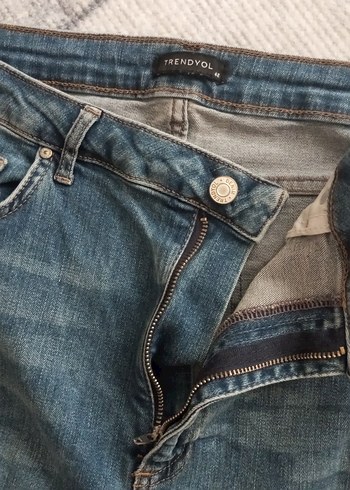 Trendyol & Milla Kadın Mavi Denim Bol Kesim Pantolon