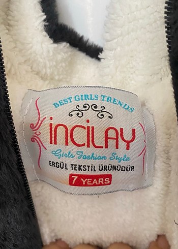 Kız Çocuk Siyah Kürklü peluş Nakışlı Yelek - Görsel 3