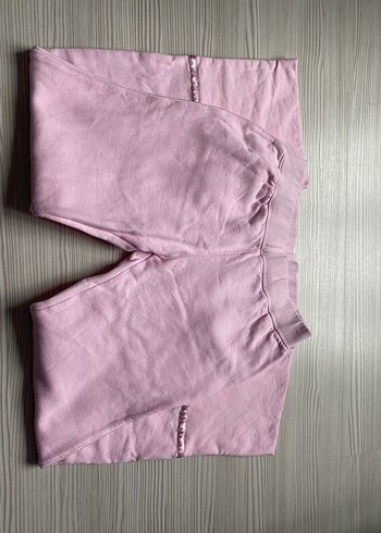 Pembe Keten Kumaşlı Kız Çocuk Salaş Tayt - Görsel 3