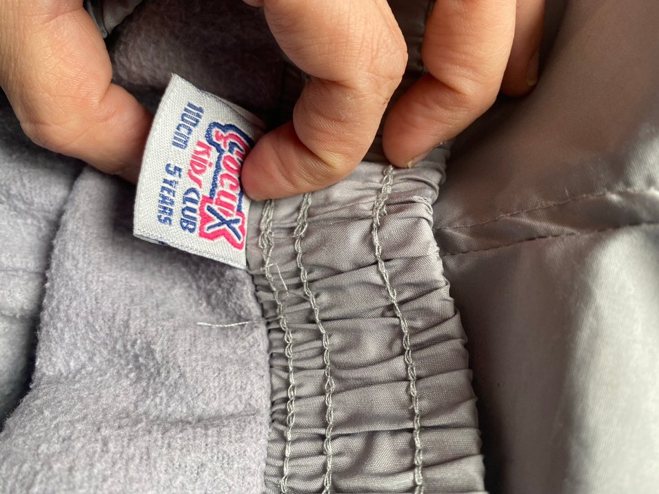 Kızlar Gri Fermuarlı Bol Kesim Pantolon - Görsel 2