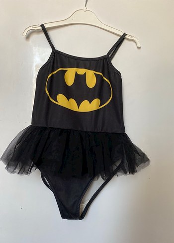 Diğer Kız Çocuk Siyah Batman Desenli Tüllü Mayo #cocukmayo