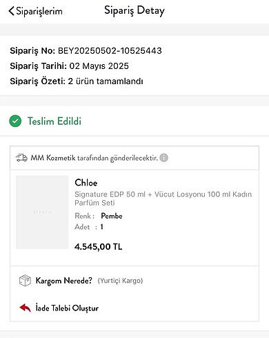  Beden Renk Chloe Signature 100 ml Vücut Losyonu